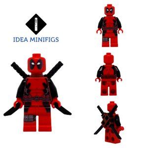 Classic Ninja Deadpool Custom UV Print on Lego Minifigure